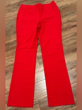 New York & Company Red Flare Dress Career Pants Sz 10 Tall (34" inseam) NWT